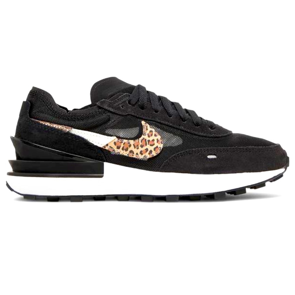 Like New Nike Waffle One Athletic Women’s Sneakers Shoes Black Leopard size 7.5